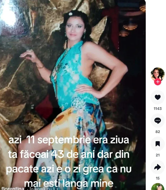 Mesajul publicat de sora Fănicăi Salam.